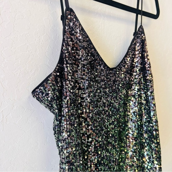 Ramy Brook New York Ombré Grey Green Sequin Tank 8 - Picture 3 of 13